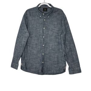 Jachs Shirt‎ Men's Grey/blue  Long Sleeves Cotton Size XL